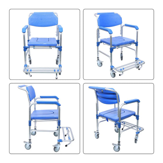 Aluminum Shower Commode Wheelchair