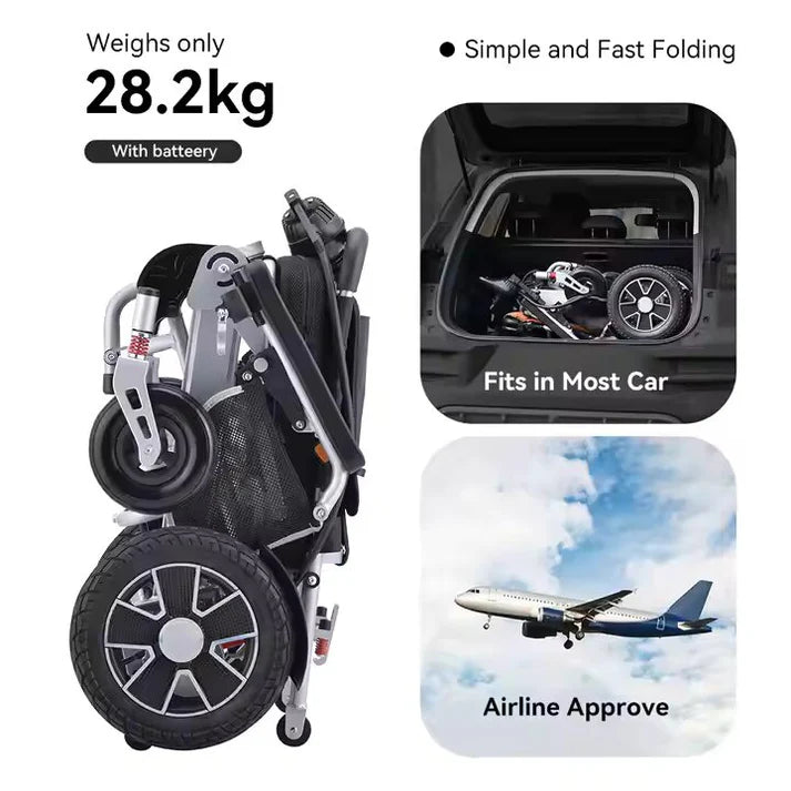 LC-9100 Electric Wheelchair – Foldable with Lithium Battery & Remote