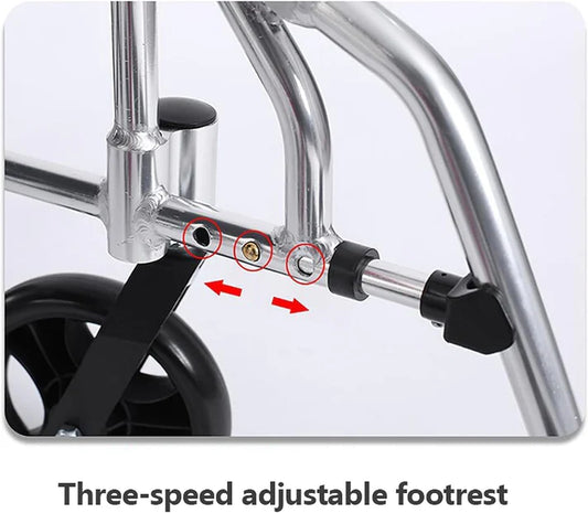 Aluminum Wheelchair 865LABJ-12 – Lightweight, Foldable & Durable Mobility Aid