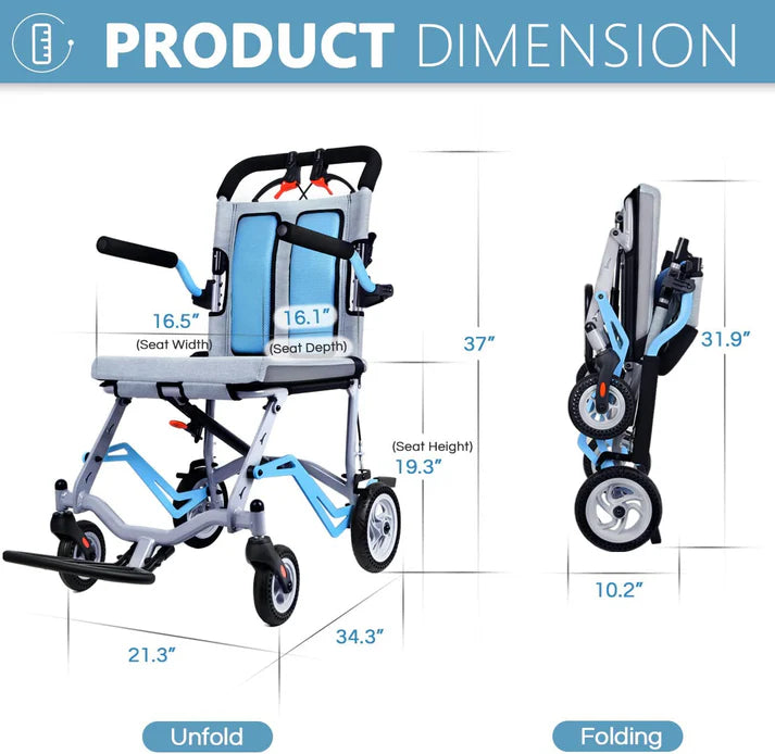 Foldable Lightweight Wheelchair LC-1411 – Durable & Portable Mobility Aid