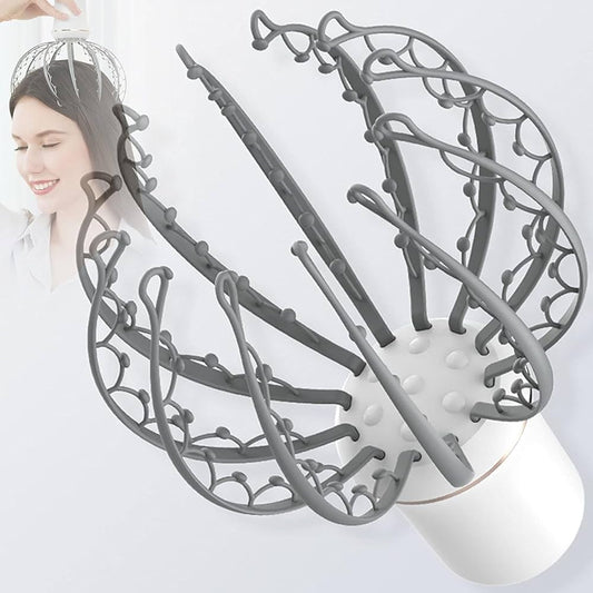 Electric Octopus Head Massager – 12-Claw Scalp Vibrating Massager with 3 Modes for Migraine & Relaxation