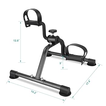 Under Desk Pedal Exerciser Bike – Compact Mini Exercise for Legs & Arms with Calorie Tracker