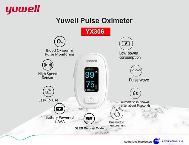 Yuwell Fingertip Pulse Oximeter – Oxygen Saturation & Heart Rate Monitor