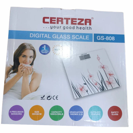 Certeza GS-808 Digital Glass Body Scale – Ultra-Slim
