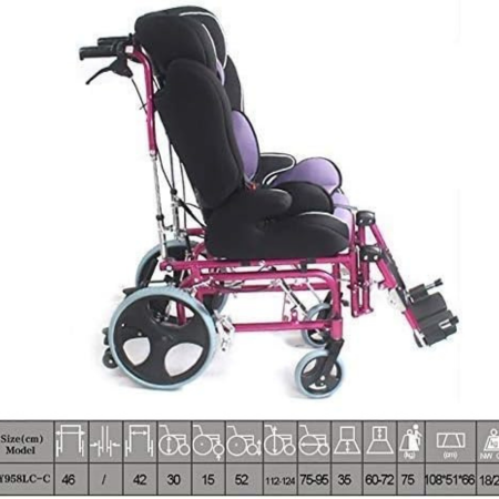 High Backrest Rehabilitation Wheelchair for Children