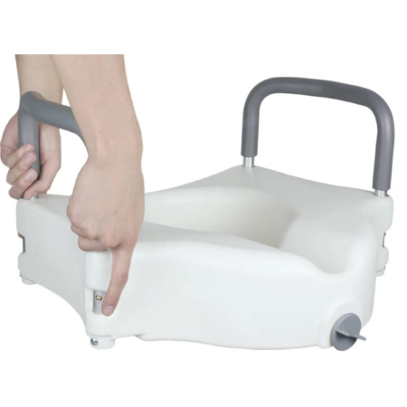 Commode Extension | Raised Toilet Seat with Handles