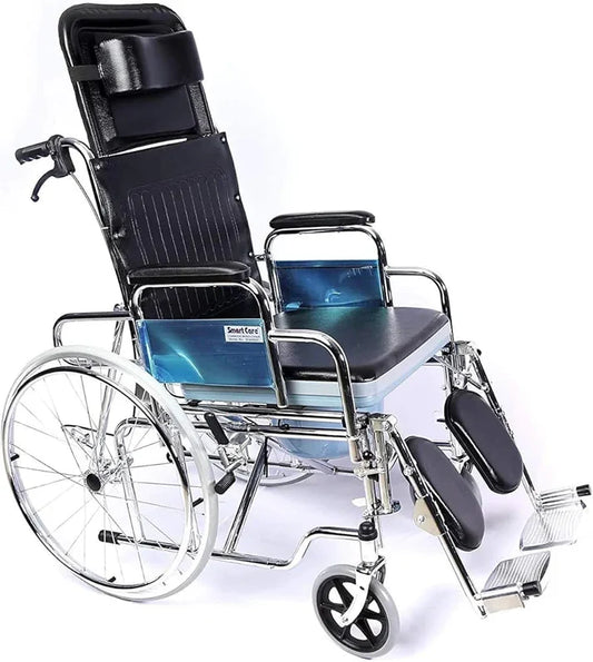 KY-609GC Reclining Wheelchair with Commode – Durable, Foldable & Comfortable