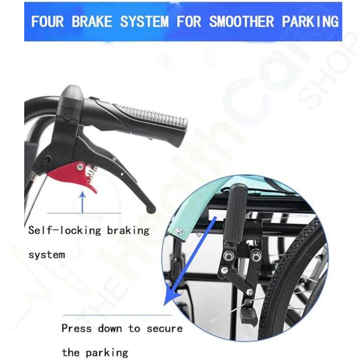 KY-866-L – Lightweight Aluminum Frame Manual Wheelchair
