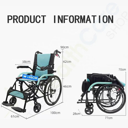 KY-866-L – Lightweight Aluminum Frame Manual Wheelchair
