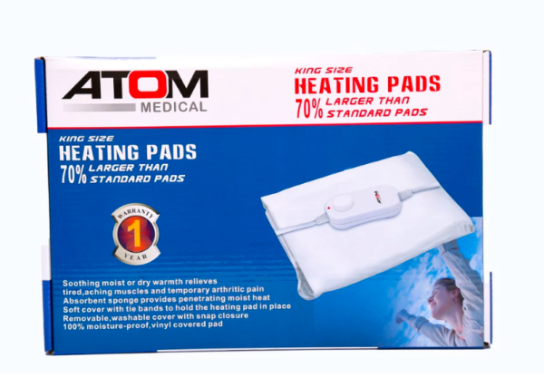 Electric Heating Pad with Fleece Cover – ATOM Pain Relief Therapy