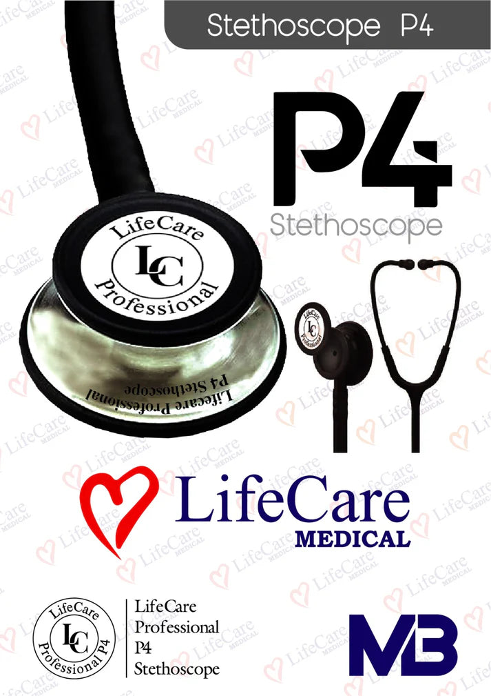 Life Care P4 Professional Stethoscope – Dual Head, Premium Acoustics