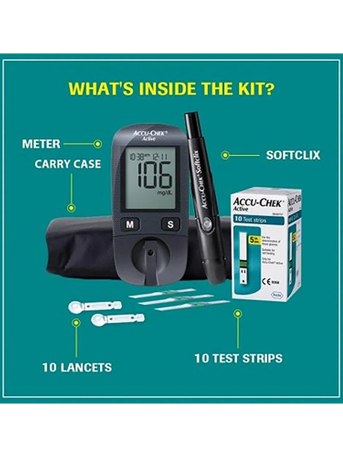 Accu-Chek Active Glucometer – Sugar Test Machine