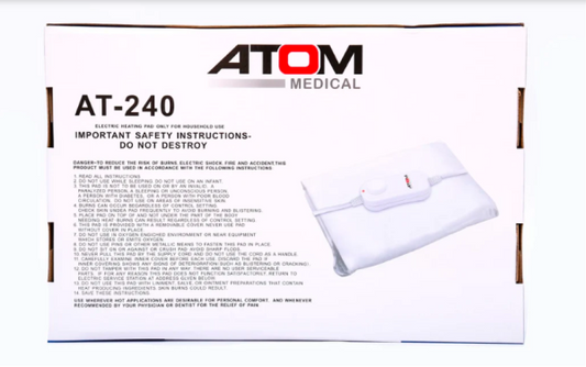 Electric Heating Pad with Fleece Cover – ATOM Pain Relief Therapy