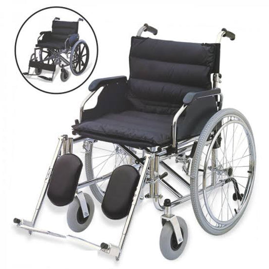 Wheelchair KY-951-AC – Extra Wide, Heavy-Duty Orthopedic Wheelchair with Flip Armrests & Elevating Footrests
