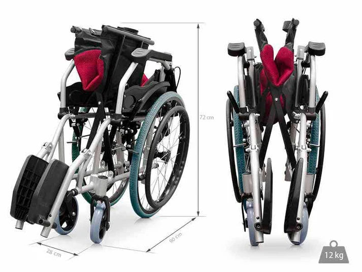 KY-865-20-LAJ – Compact Manual Wheelchair (Lightweight & Foldable)