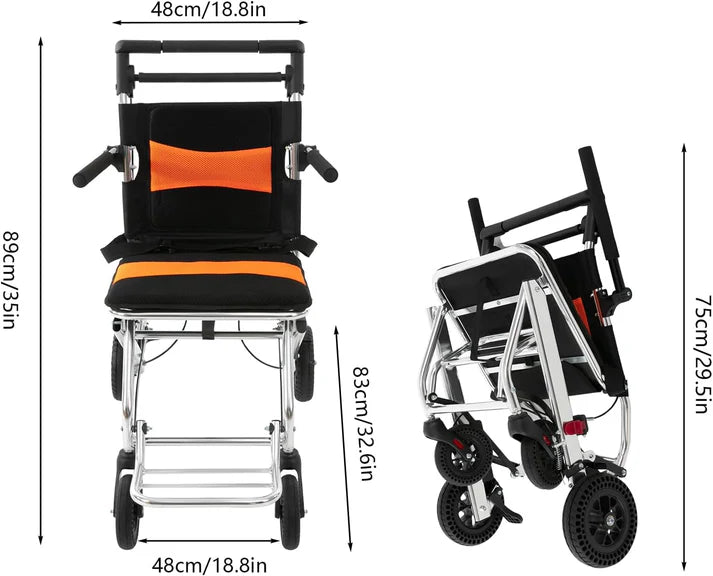 LC-9002-L – Portable Folding Wheelchair