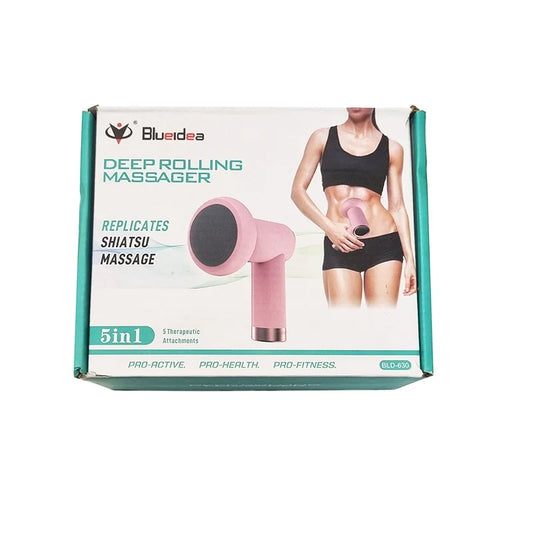 Electroginal BlueIdea 5-in-1 Deep Rolling Massager – Rechargeable Rotating Body Massage Machine