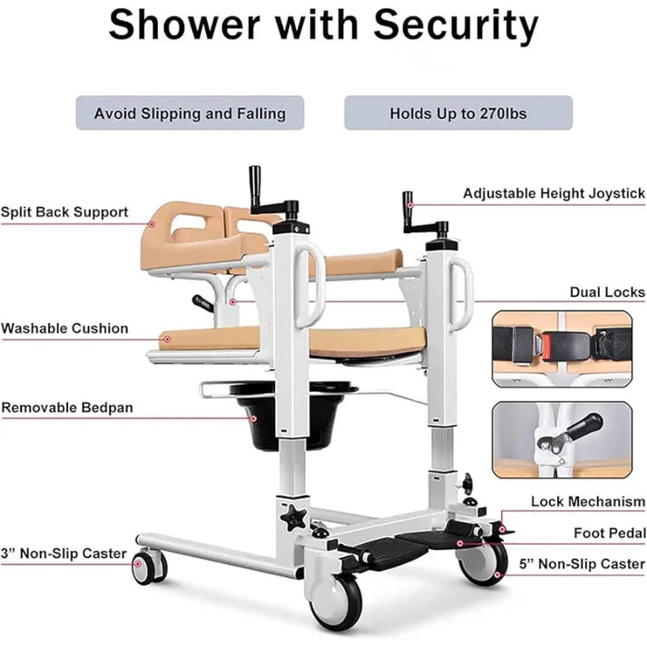 Transfer Commode Wheelchair 7600LQ-46