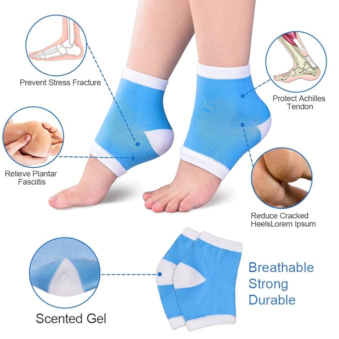 Gel Heel Socks OM9-014 – Comfortable & Pain-Relieving Foot Support
