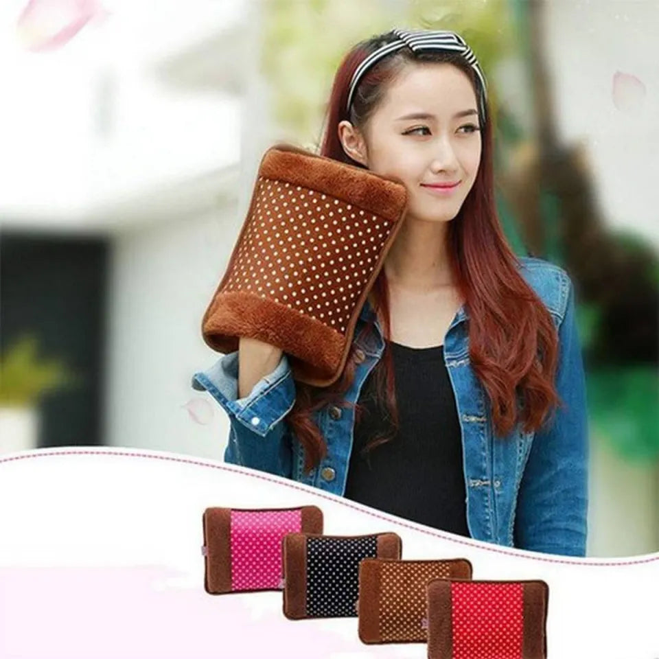 Electric Hot Water Bottle – Bed Hand Warmer & Massaging Heater Bag