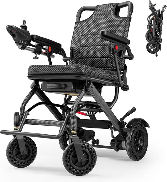 Lightweight Electric Wheelchair – 36 lbs, Foldable, Dual Motors