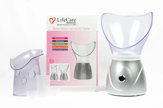 LifeCare LC-1200 Portable Steam Inhaler & Facial Sauna – 2-in-1 Steamer for Respiratory Relief & Skin Care