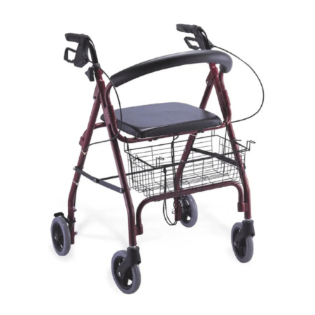 Rollator KY-9144 L – Foldable 4-Wheel Walker with Seat & Brakes