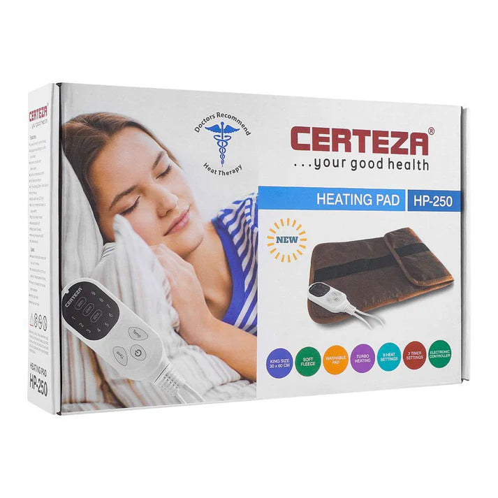 CERTEZA Heating Pad HP-250 – Electric Heat Therapy for Pain Relief