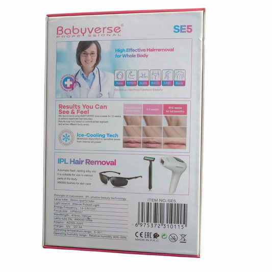 Babyverse SE5 IPL Hair Removal Device – Professional Pain-Free At-Home Hair Removal